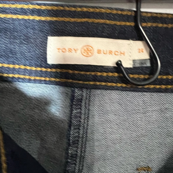 Tory Burch dark wash wide leg trouser jean pants size 26 - Picture 4 of 12